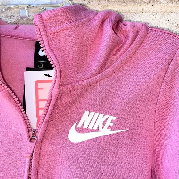 Nike Jackets & Coats Nike Girls Zip Front Fleece Hoodie Pink Size L